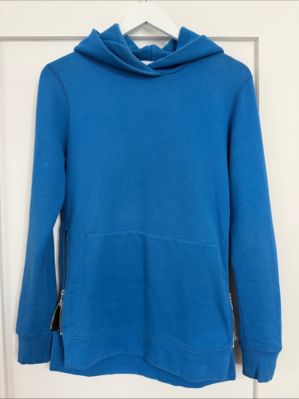 John Elliott Blue Hooded Pullover Sweatshirt